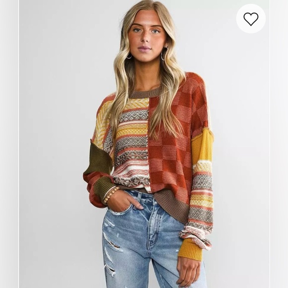 Gilded Intent Sweaters - Gilded Intent Multi Stitch Boxy Sweater